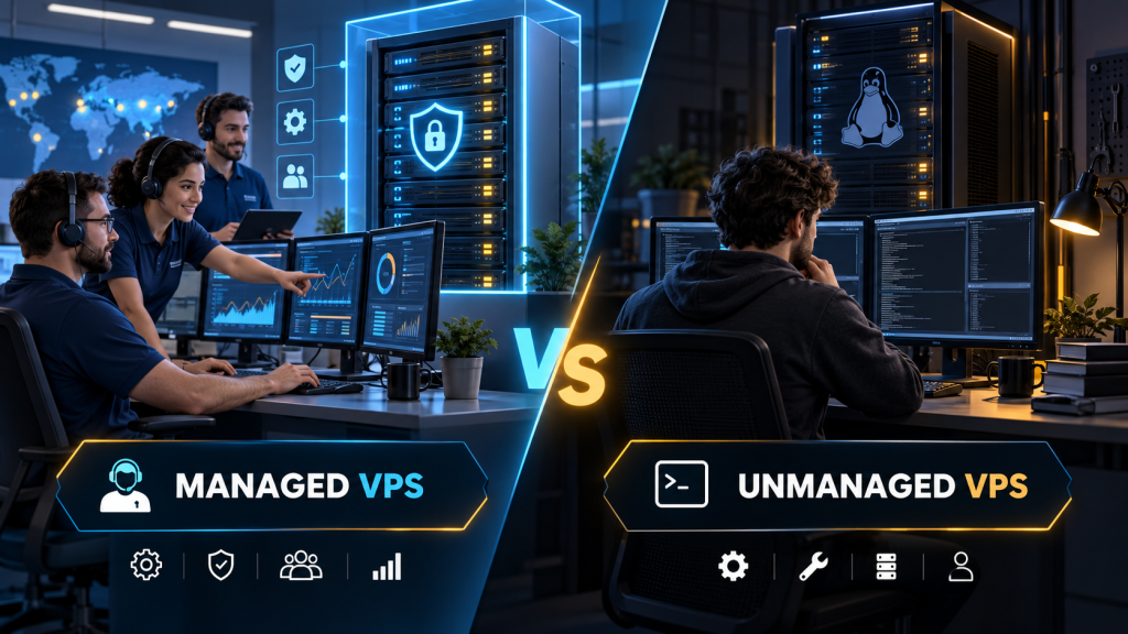 Managed VPS vs Unmanaged VPS: Which One Do You Need?